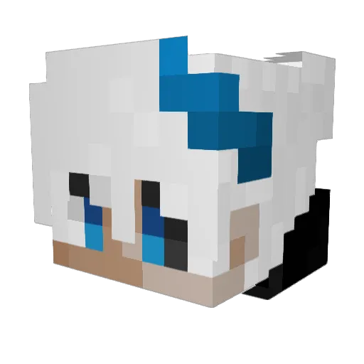 Valkishi Minecraft avatar head, 3D render