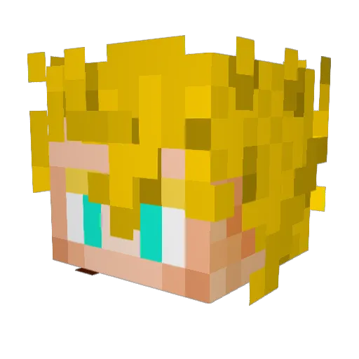 Valkomalko07 Minecraft avatar head, 3D render