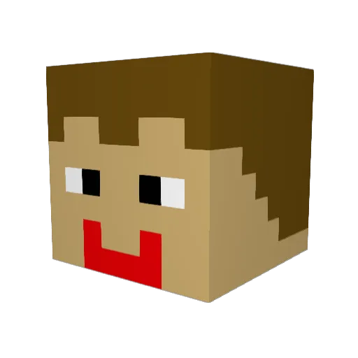 Valkory420 Minecraft avatar head, 3D render