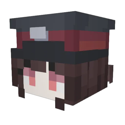 ValkyrieWolf Minecraft avatar head, 3D render