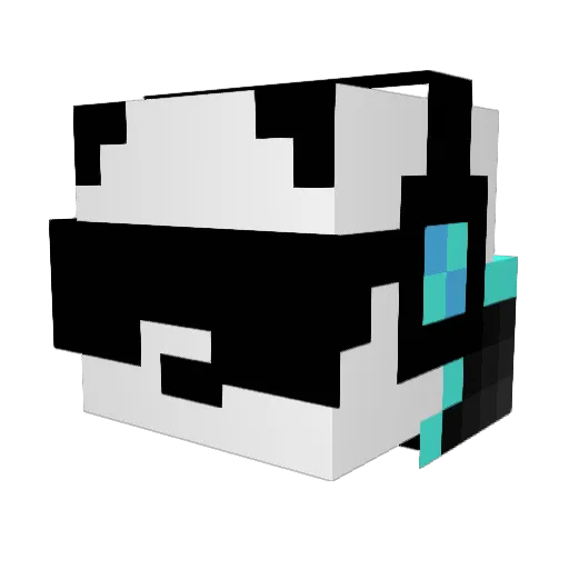 Valkyrite Minecraft avatar head, 3D render
