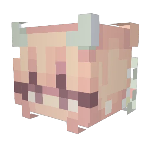Valkyronix Minecraft avatar head, 3D render