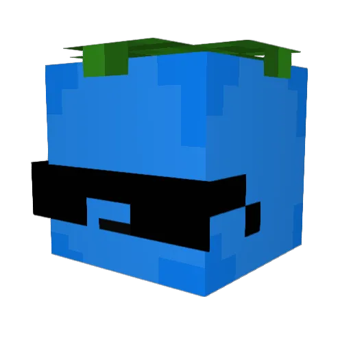Vallae21 Minecraft avatar head, 3D render