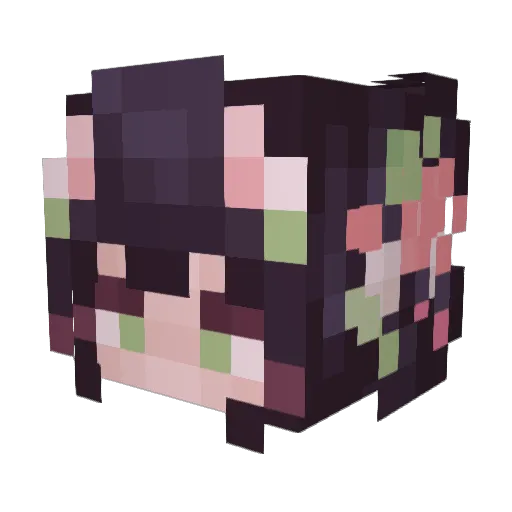 Vallerina Minecraft avatar head, 3D render