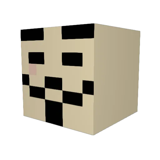 Vallerio Minecraft avatar head, 3D render