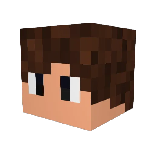 Valleru Minecraft avatar head, 3D render