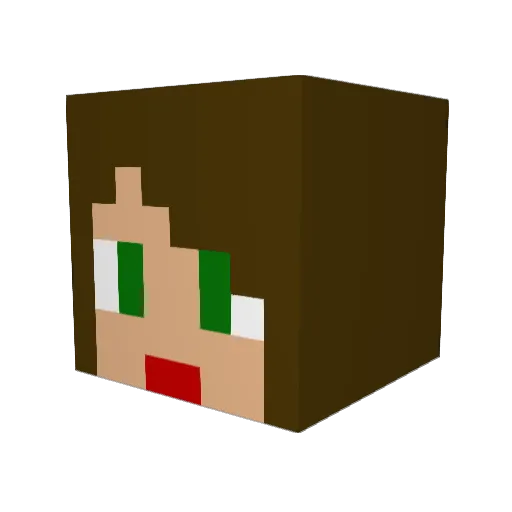 ValleryCorrea Minecraft avatar head, 3D render