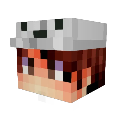 VallesPolar Minecraft avatar head, 3D render