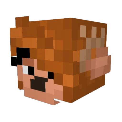 ValleyVA Minecraft avatar head, 3D render