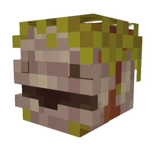 Vallhemn Minecraft avatar head, 3D render