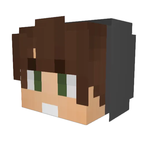 Valli214 Minecraft avatar head, 3D render