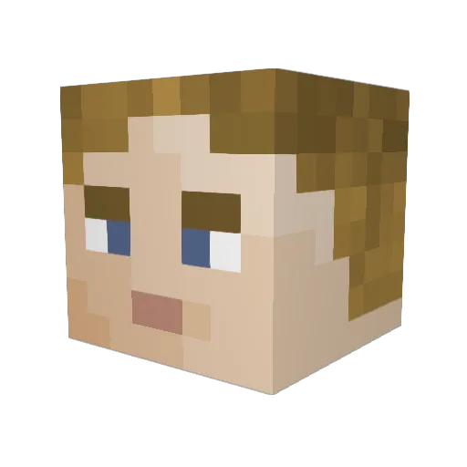 Valliaven Minecraft avatar head, 3D render