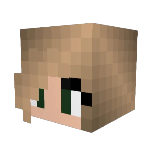 Valliye Minecraft avatar head, 3D render