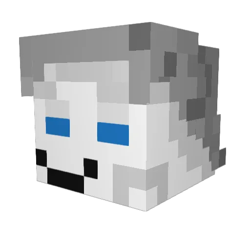 Vallkade Minecraft avatar head, 3D render