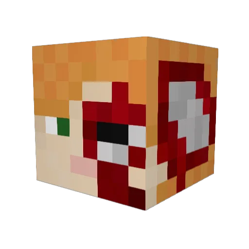 ValloGrawallo Minecraft avatar head, 3D render