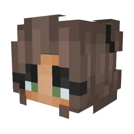Vallrie Minecraft avatar head, 3D render