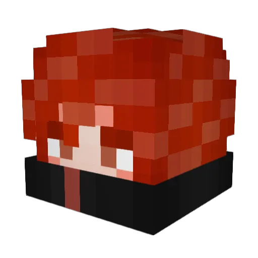 Vallyon43 Minecraft avatar head, 3D render