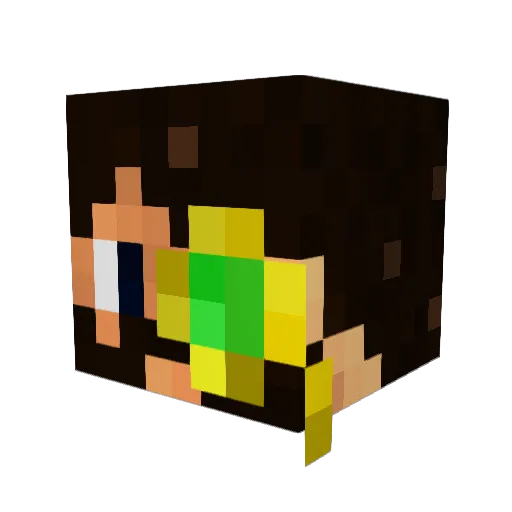 Valmenel Minecraft avatar head, 3D render