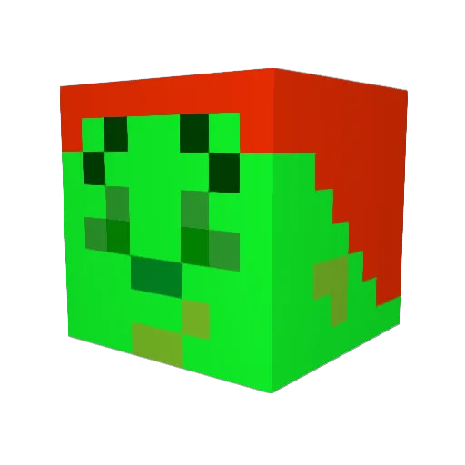 Valo44 Minecraft avatar head, 3D render