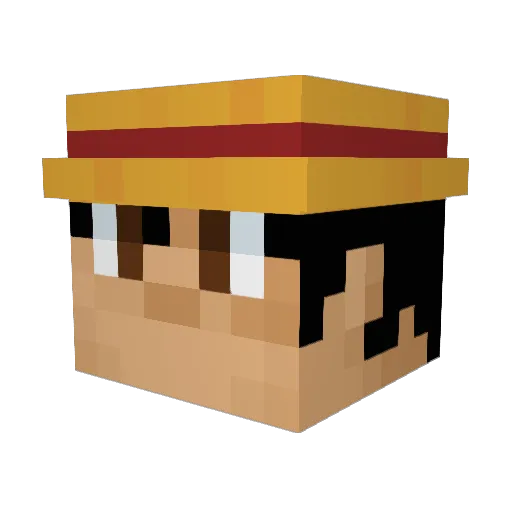 Valokie Minecraft avatar head, 3D render