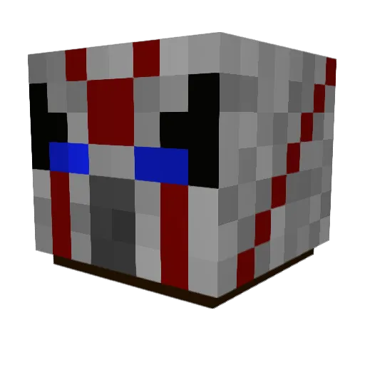 Valomee Minecraft avatar head, 3D render