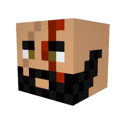 Valonix Minecraft avatar head, 3D render