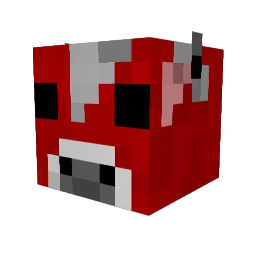 Valoogi Minecraft avatar head, 3D render