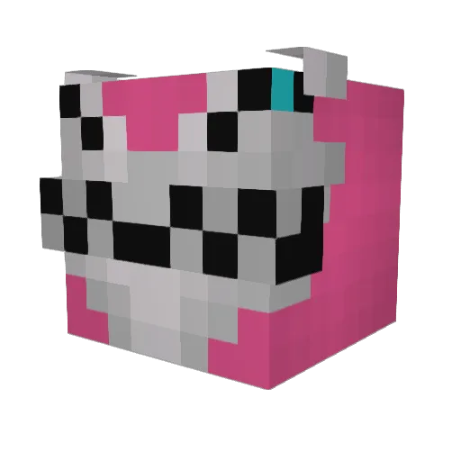 Valou62_Game Minecraft avatar head, 3D render