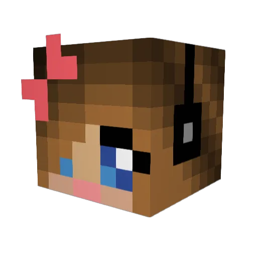 ValouchH Minecraft avatar head, 3D render