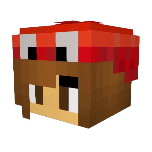 Valouloulou Minecraft avatar head, 3D render