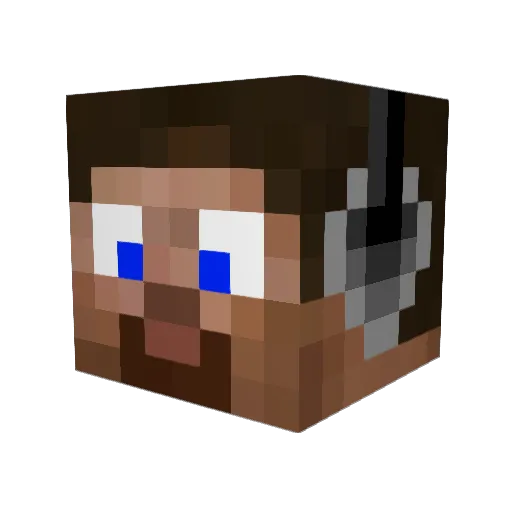Valoutre69 Minecraft avatar head, 3D render