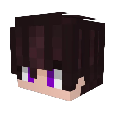 Valoved Minecraft avatar head, 3D render