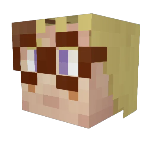 Valprine Minecraft avatar head, 3D render