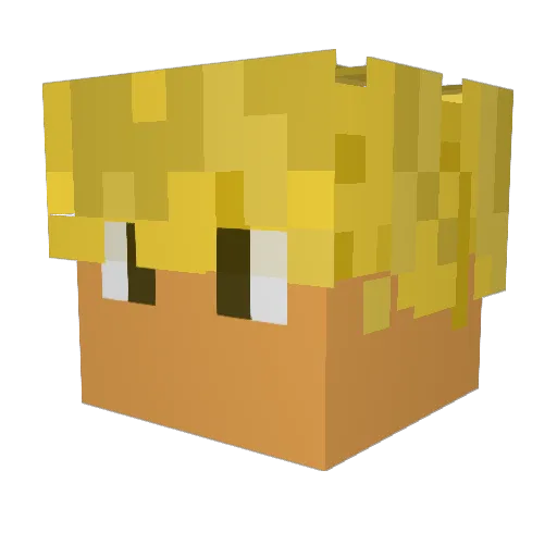 Valrador Minecraft avatar head, 3D render