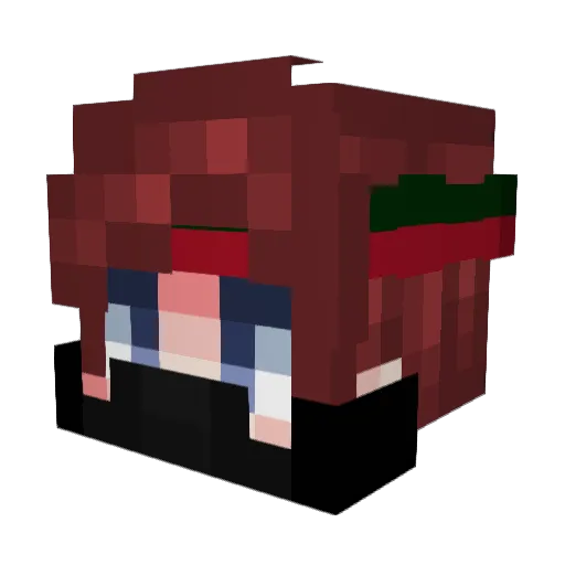 ValterJena Minecraft avatar head, 3D render