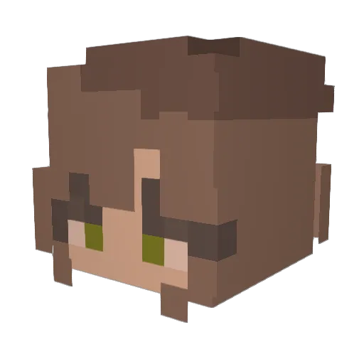 Valterra_Zero Minecraft avatar head, 3D render