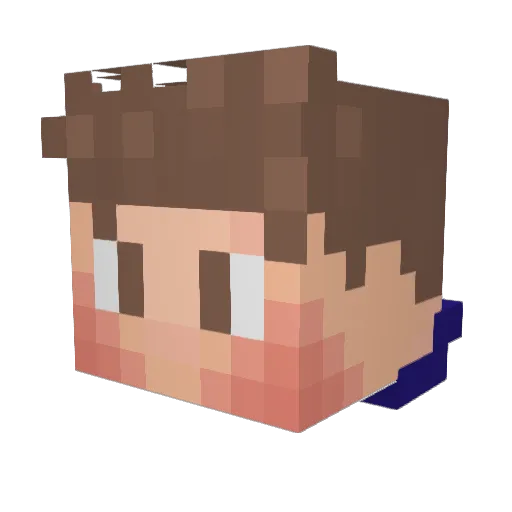 Valtherion09 Minecraft avatar head, 3D render