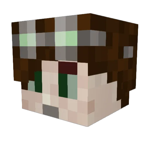 Valtred Minecraft avatar head, 3D render