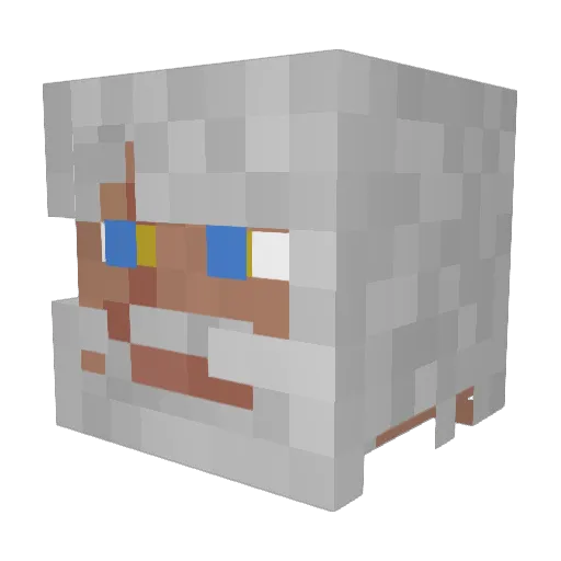 Valtroit Minecraft avatar head, 3D render