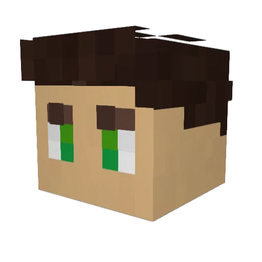 Valtsa Minecraft avatar head, 3D render
