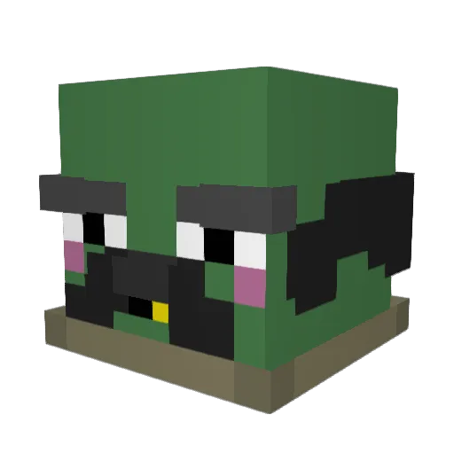 Valuhn Minecraft avatar head, 3D render