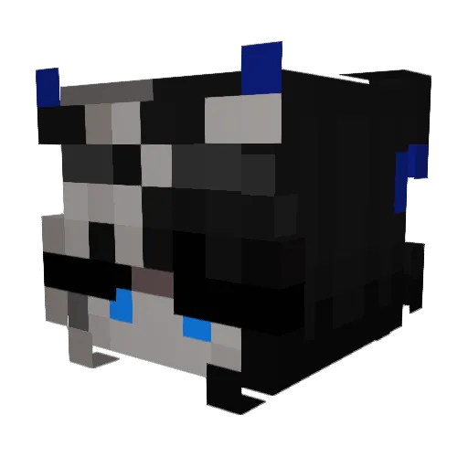 Valunia Minecraft avatar head, 3D render