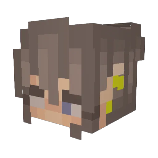 Valuto Minecraft avatar head, 3D render