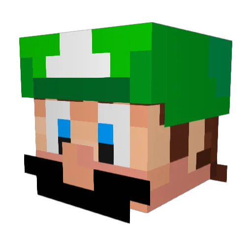 Valve7381 Minecraft avatar head, 3D render