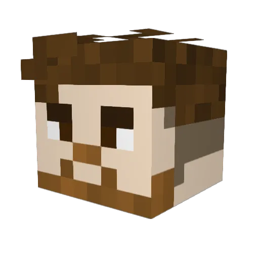 Valverde17 Minecraft avatar head, 3D render