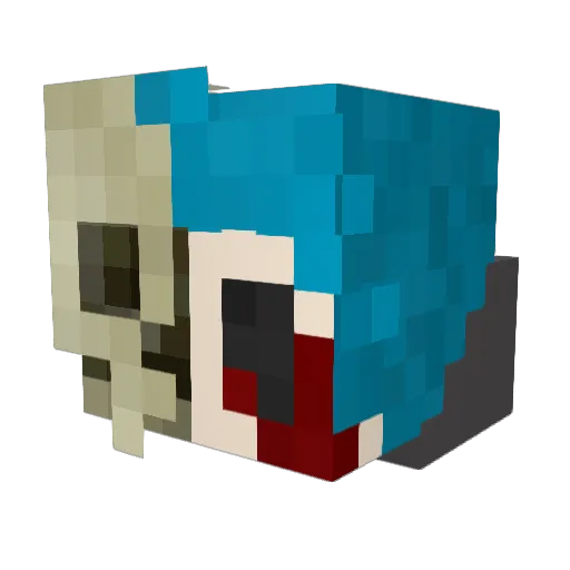 Valx_ Minecraft avatar head, 3D render