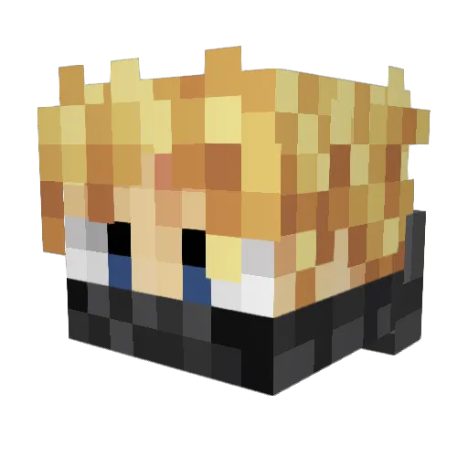 Valyn23 Minecraft avatar head, 3D render