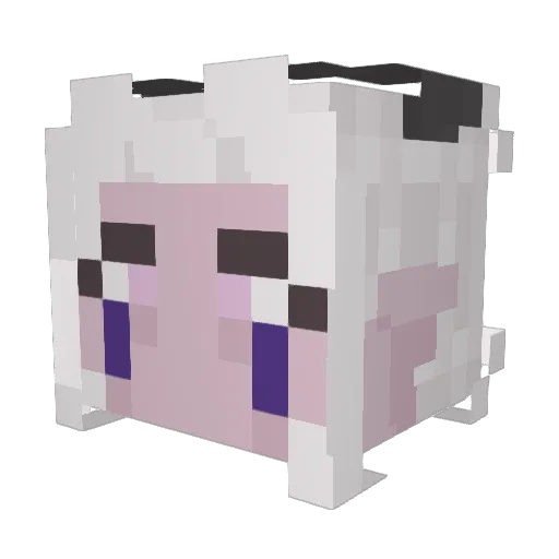 Valytia Minecraft avatar head, 3D render