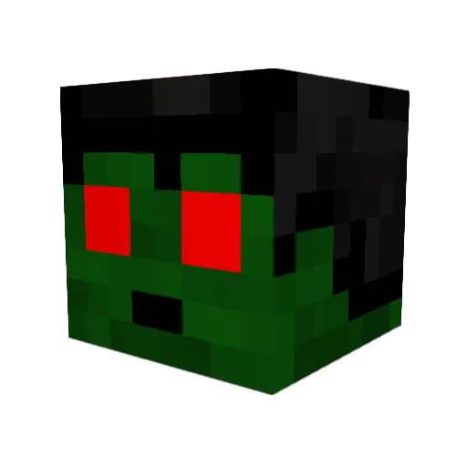 Valzon Minecraft avatar head, 3D render
