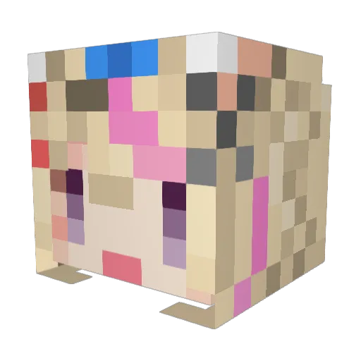 Vambre Minecraft avatar head, 3D render